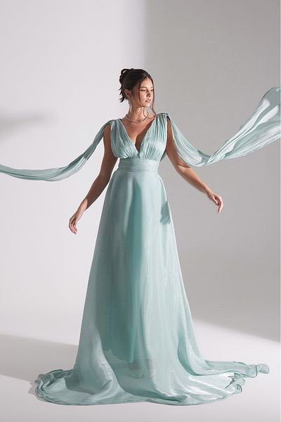 BETTY & SAM Emily Water Green Floused Night Dress