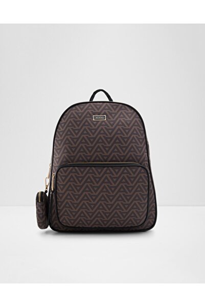 Aldo Women's Brown Backpack And Coin Purse Set With 2 Compartments