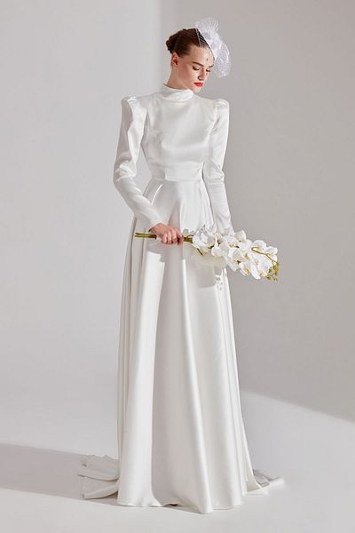 BETTY & SAM EMMA RIGHTNER COLLAR WHITE WEDDING SHOE