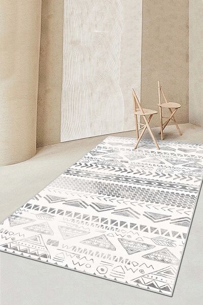 West Home Μοκέτα κουζίνας και διαδρομής γκρι σκανδιναβικού στυλ, αντιολισθητι...