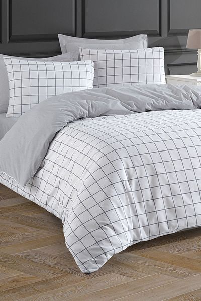 Eponj Home Σετ Παπλωματοθήκη Διπλό Γκρι Artus - Εύκολο στο Σιδέρωμα