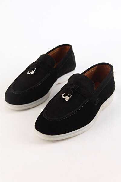 NILUFARR Lou Black Genuine Suede Women's Casual Shoes