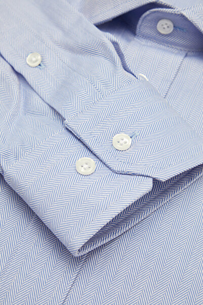 W Collection MAVİ UZUN KOLLU GÖMLEK