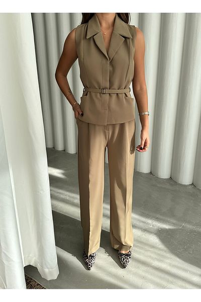 Laluvia Khaki Lucifer öves mellény nadrág szett