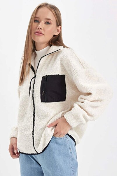 DeFacto A9226 Cool Oversize Fit Plush Cardigan