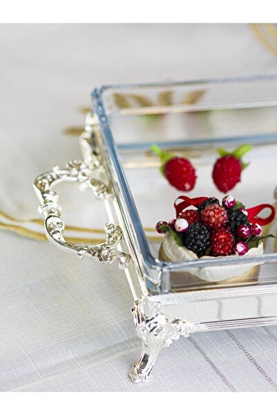 Bakır Concept Silver Plated Presentation Box Square Shape No:1 Without Lid