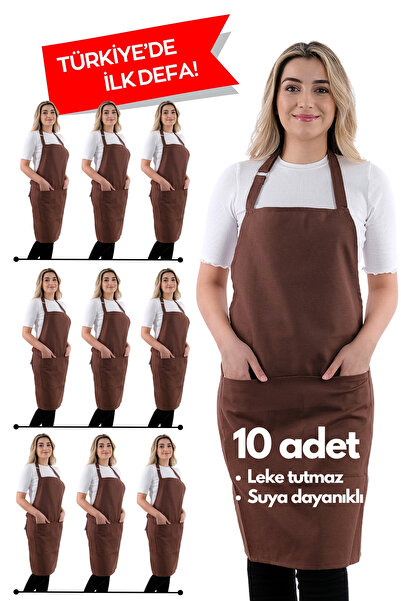 sevilya 10 Adet Simple ayarlanabilir askılı mutfak önlüğü