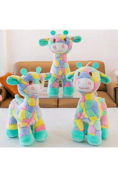 Choice light green 1pc Colorful Cartoon Deer Design Pet Grinding Teeth Plush Toy, Durable Chew Toy For Dog