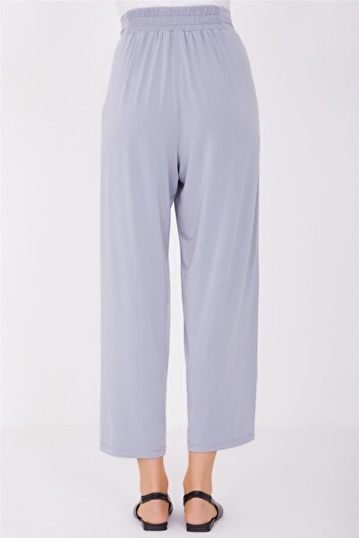 Armine Zincir Şeritli Örme Pantolon 23y2406 Gri