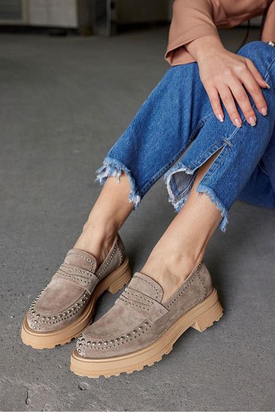 NILUFARR Rosy Mink Genuine Suede Trock Women's Loafer