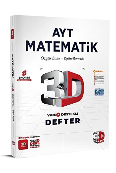 3D Yayınları 3D YAYINLARI AYT MATEMATİK VİDEO DERS DEFTERİ