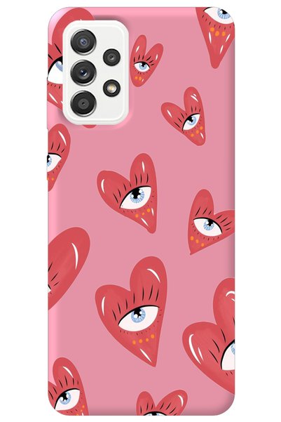 WANNA PROTECT Samsung A33 Pink Inside Velvet Heart Eye Girl Power Patterned S...