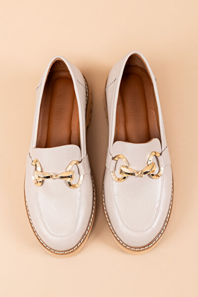 Getcho Aspes Жіночі шкіряні лофери з каменем