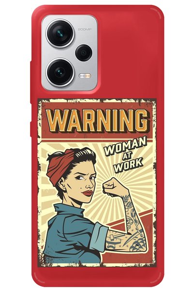 WANNA PROTECT Silicone Phone Case for Xiaomi Redmi Note 12 Pro 4g Red with Ve...