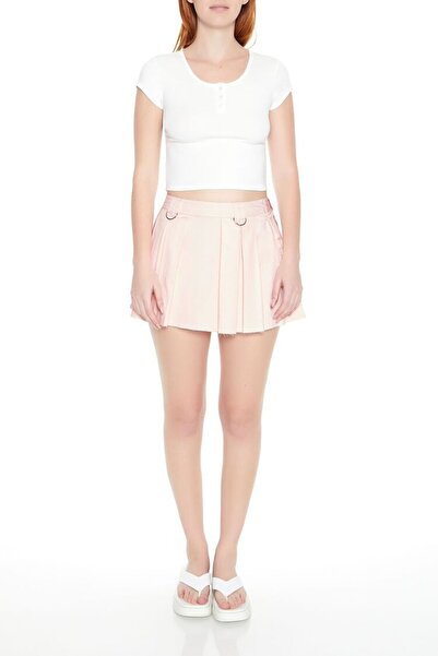 Forever 21 Raw-Cut Piliseli Mini Etek