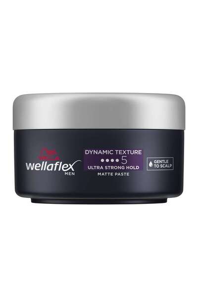 Wella Wellaflex Men Dynamic Texture Mat Paste Erkek Dinamik Doku Saç Macunu Wax Ultra Strong Hold 75 ml
