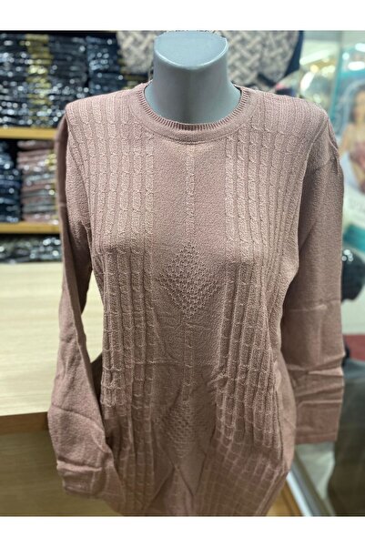 TCR Kadın Triko Yuvarlak Yaka Kardelen Kazak