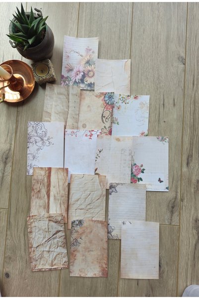 Mona Craftist 15 قطعة من الورق القديم الطراز القديم ذو الطابع الزهري، مجموعة ...