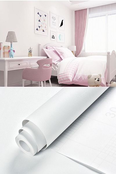 Trendpoint 60X100Cm Matte White Self Adhesive Mat Wall Kitchen Bathroom Wardrobe Covering Decoration