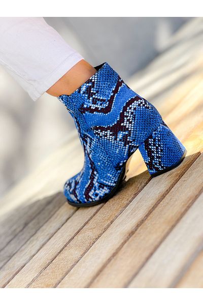 irmona ΜΠΟΤΑΚΙΑ FAIRY SAKS SNAKE ΔΕΡΜΑ ΣΤΡΟΓΓΥΛΟ ΜΠΟΤΑΚΙ ΜΕ ΤΑΚΟΥΝΑ