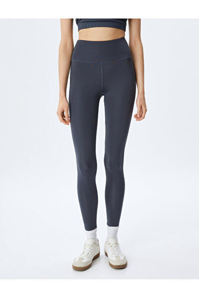 Koton Αθλητικό κολάν ψηλόμεσο λεπτή εφαρμογή με λεπτομέρεια ραφής Interlock