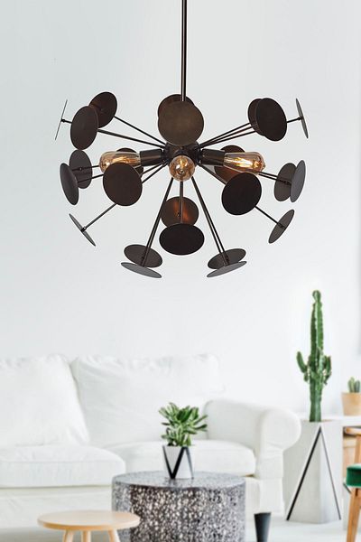 Luzarana Luxury Chandelier - Rosso Antique Metal Body Design
