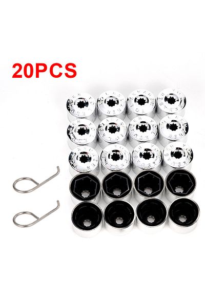 Choice 17MM 20PCs/Set Chrome Car Wheel Lug Nut Bolt Cover Plugs For For Volkswagen/Golf/Passat/Polo Toua...