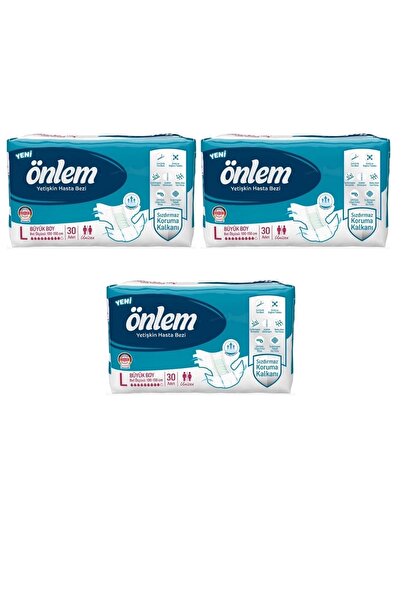 ÖNLEM Adult Patient Diapers Large Size Large Eco 30 Pieces X 3 Pieces