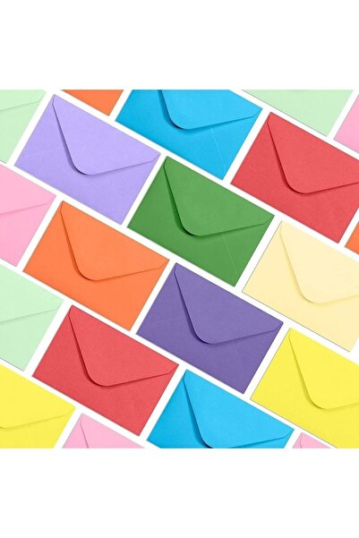 İstisna 50 Adet 13*18 Karışık 10 Farklı Renk Hediye Doğum Günü Dilekleri Düğün Para Davetiye Mektup Zarfı