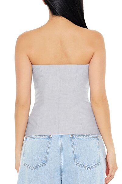 Forever 21 Kalp Yaka Düğmeli Bluz