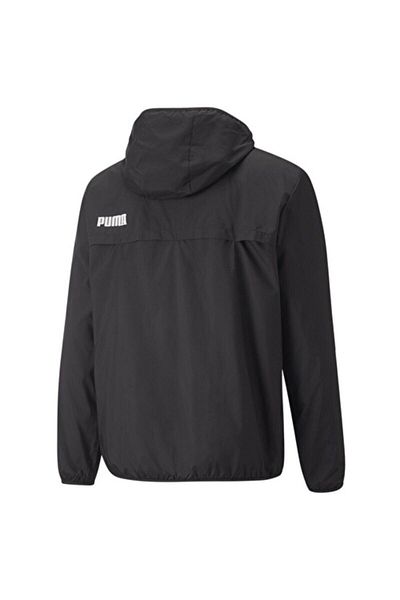 Puma 58764101 Ess Solid Windbreaker με φερμουάρ κανονικό μαύρο ανδρικό ανεμοθραύστη