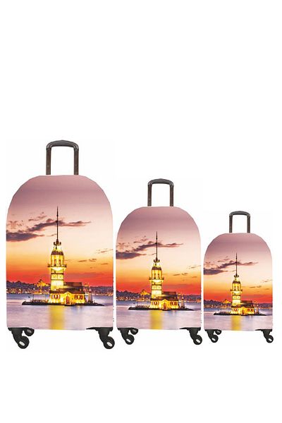 MY SARACİYE My 34 Maiden's Tower - Saddleboard, Suitcase and Cabin Size Cover Set