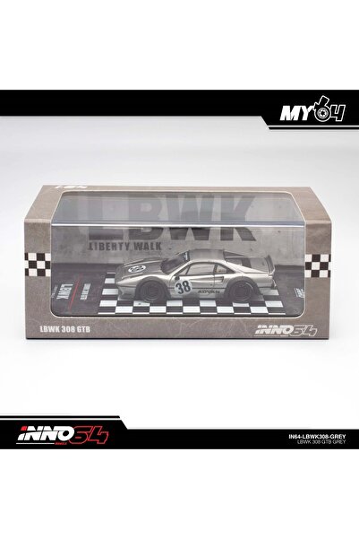 Inno 64 Models Inno 1/64 LBWK 308 GTB Grey IN64-LBWK308-GREY