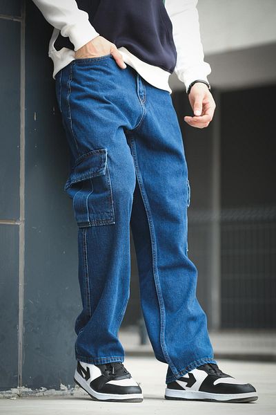 Oksit Παντελόνι Cio 1250 Commando Baggy Fit Denim Cargo