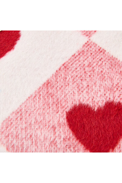 Evidea Soft Heart Cotton Double Blanket - Red - 200X220 cm