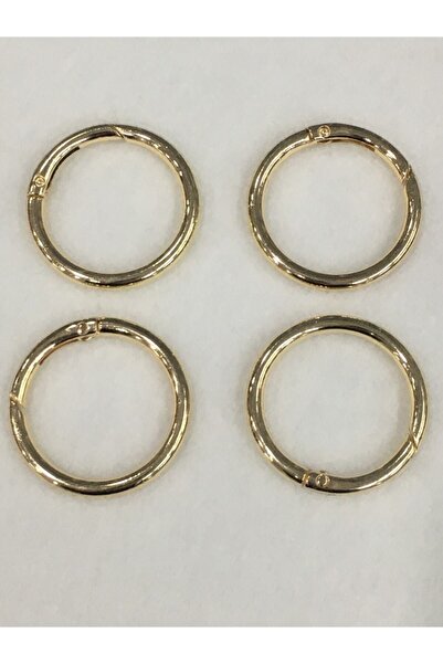 karantuhafiye Çanta Halkası Yuvarlak Yaylı Klips 3 Cm 4 Lü Set
