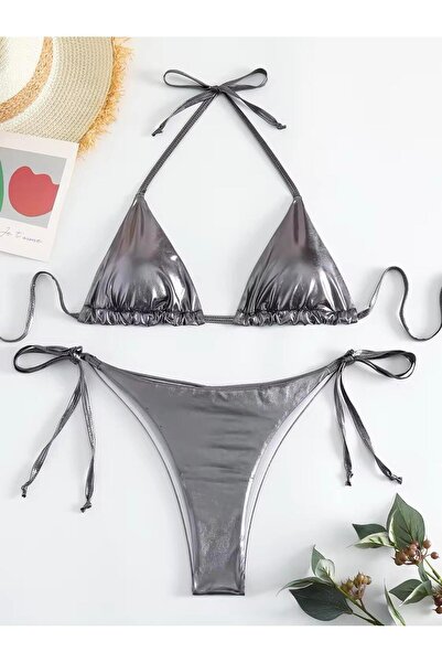 theanemos Metalik Bikini Takımı - Silver