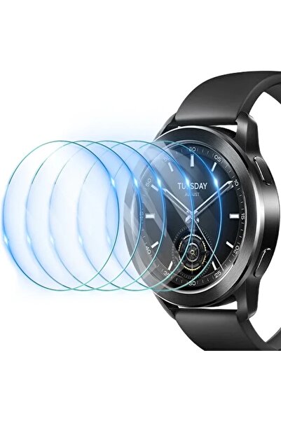 Choice واقي شاشة زجاجي شفاف عالي الدقة لساعة Mi Watch S3 (5 قطع) مقاوم للخدش،...