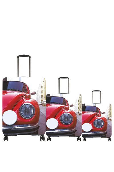 MY SARACİYE Saracye Luggage Cover - Large, Medium, Cabin Size, Red Vosvos 70