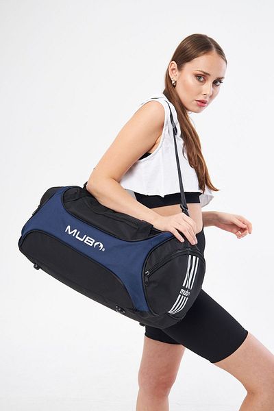 MUBO Original Unisex 3 Compartment Front Zipper Long Strap Large Volume Travel Fitness Sports Bag