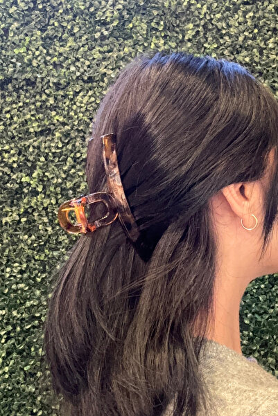 Barly Kahverengi Leopar Desenli Mandal Toka