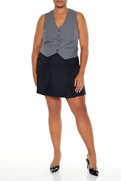 Forever 21 Plus Size Çizgili Yelek