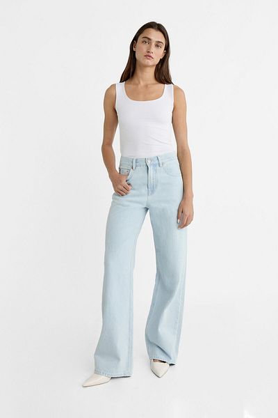 Stradivarius Polyamide tank top with wide straps