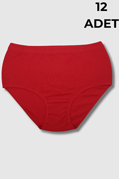 GÜMÜŞ 3092 Model Red Silver Women's Striped Bato - Pack of 12