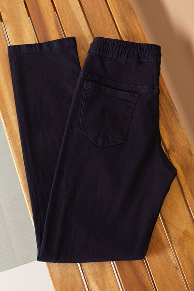 Cansın Mini Lacivert Beli Lastikli Basic Çocuk Okul Pantolon 19169