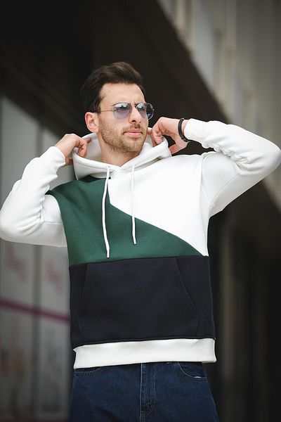 Oksit Ανδρικό φούτερ Placide Three Thread Cotton Piece Hooded