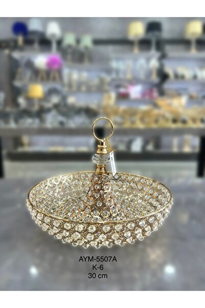 EVRA Altın Kristalli Dekor Şekerlik 5507A