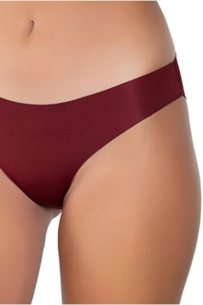 GÜMÜŞ 3075 Silver Claret Red Women's Invisible Bikini - Pack of 12