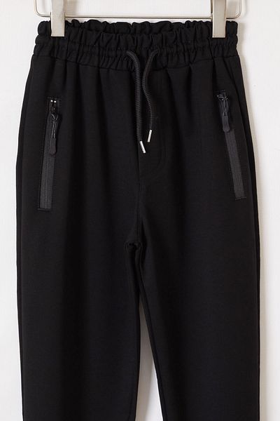 Cansın Mini Dark Navy Blue Zipper Pocket Boys School Sweatpants 19130
