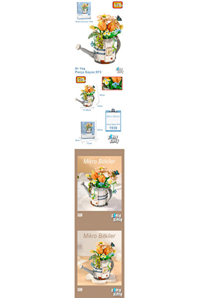 Vagonlife Loz Micro Plants -Lz1936 (973 Pieces) Toy Building Set